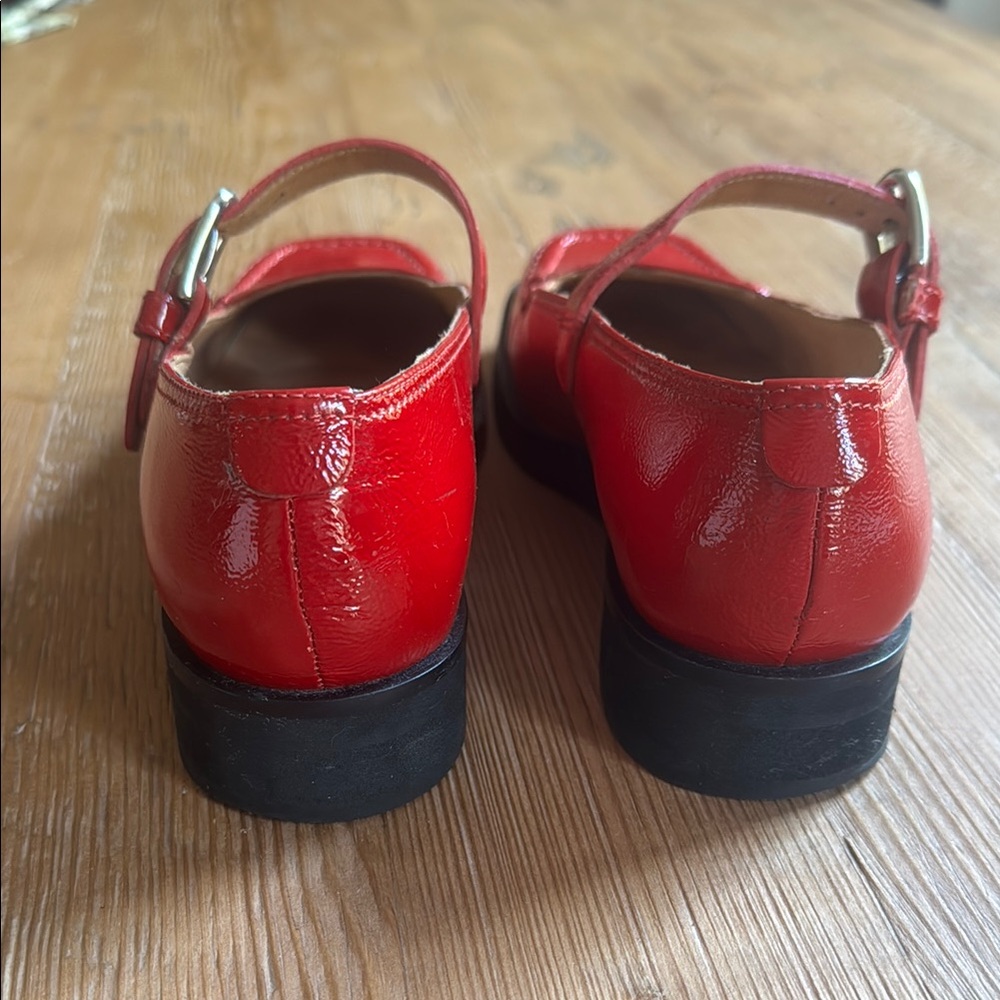 LABUCQ Norman Mary Jane Red Patent Shoes - Picture 3 of 9